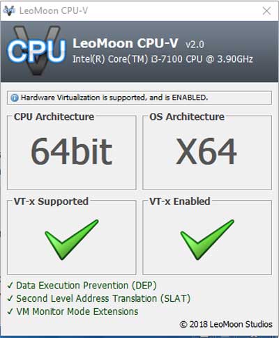 Cara mengetahui processor mendukung VT-x dengan LeoMoon CPU