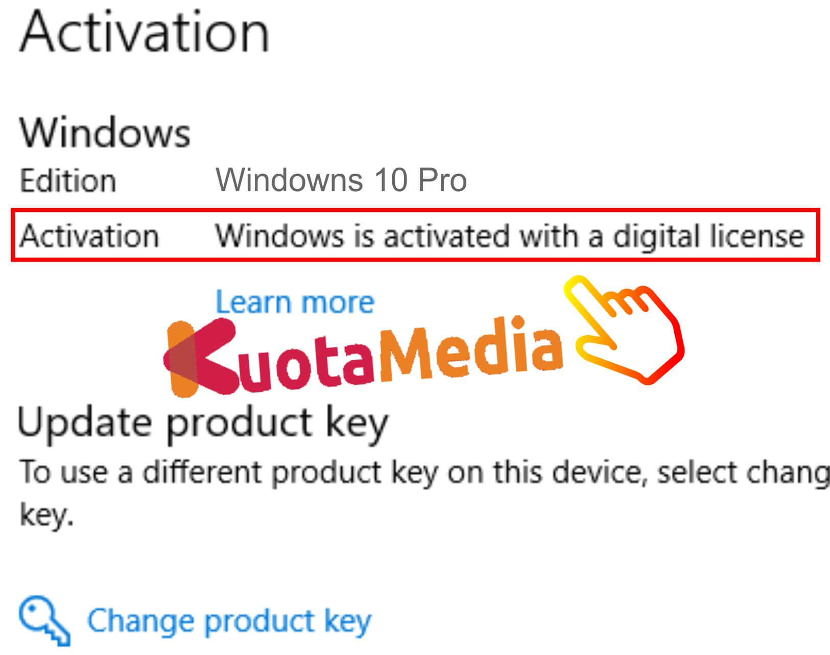 cara aktivasi windows 10 pro tanpa product key