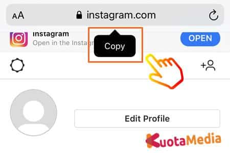 Cara Menyalin URL Akun Instagram Sendiri 2